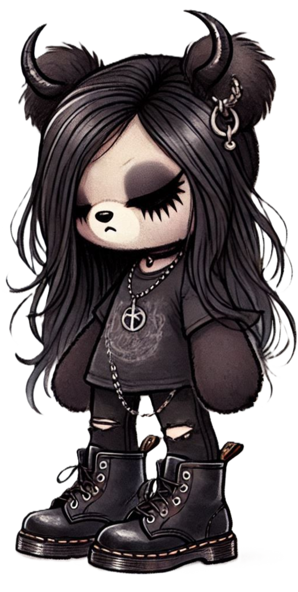 Goth Girl Little K Dead Teddy T-Shirt – Dark Alternative Fashion Tee for Everyday Wear