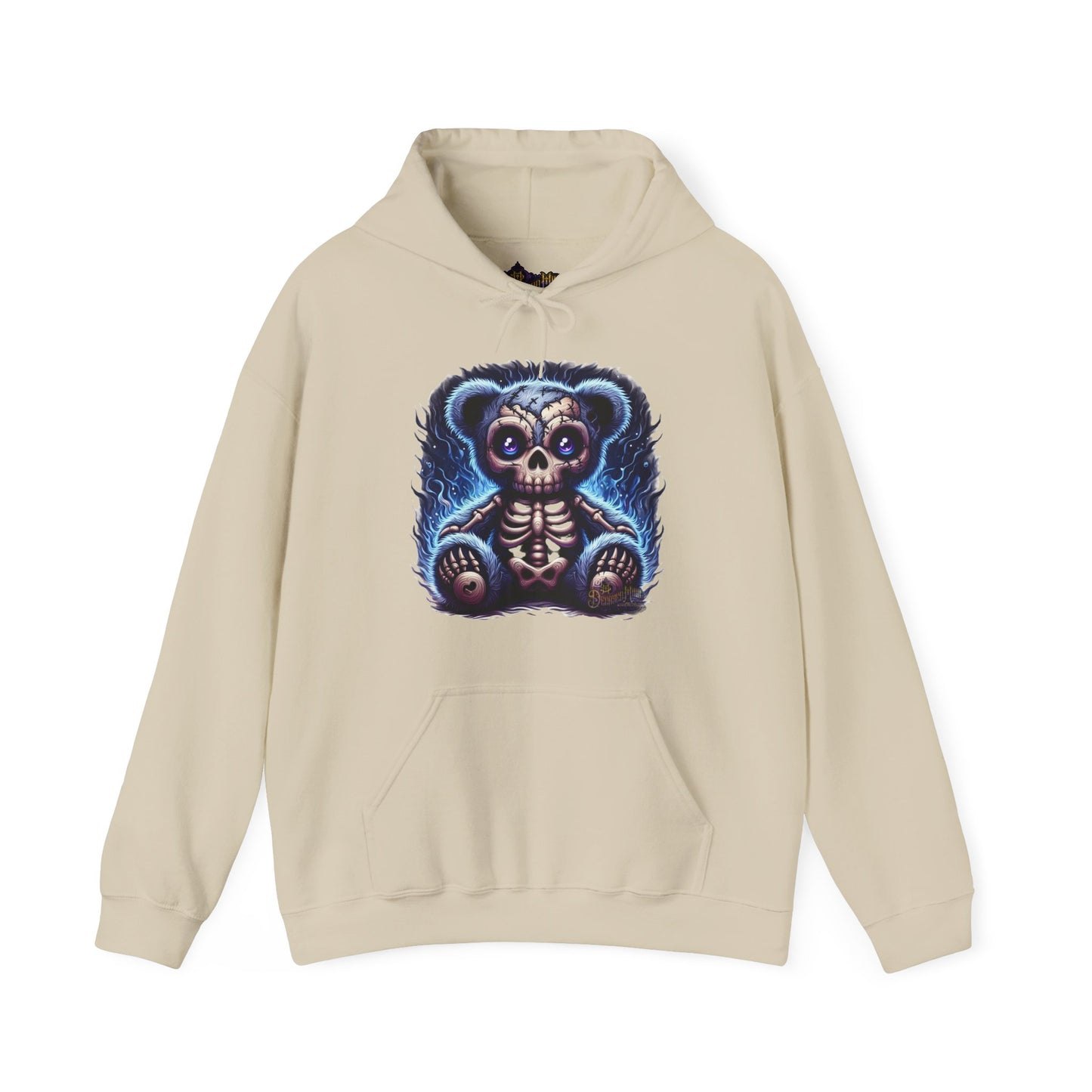 Skellie Bear Hoodie - Gothic Skeleton Bear Unisex Heavy Blend Sweatshirt