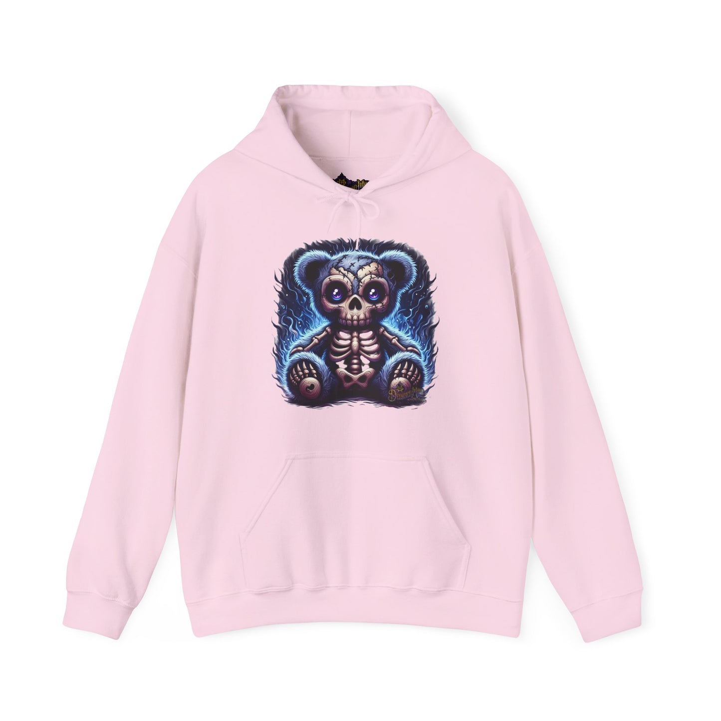 Skellie Bear Hoodie - Gothic Skeleton Bear Unisex Heavy Blend Sweatshirt