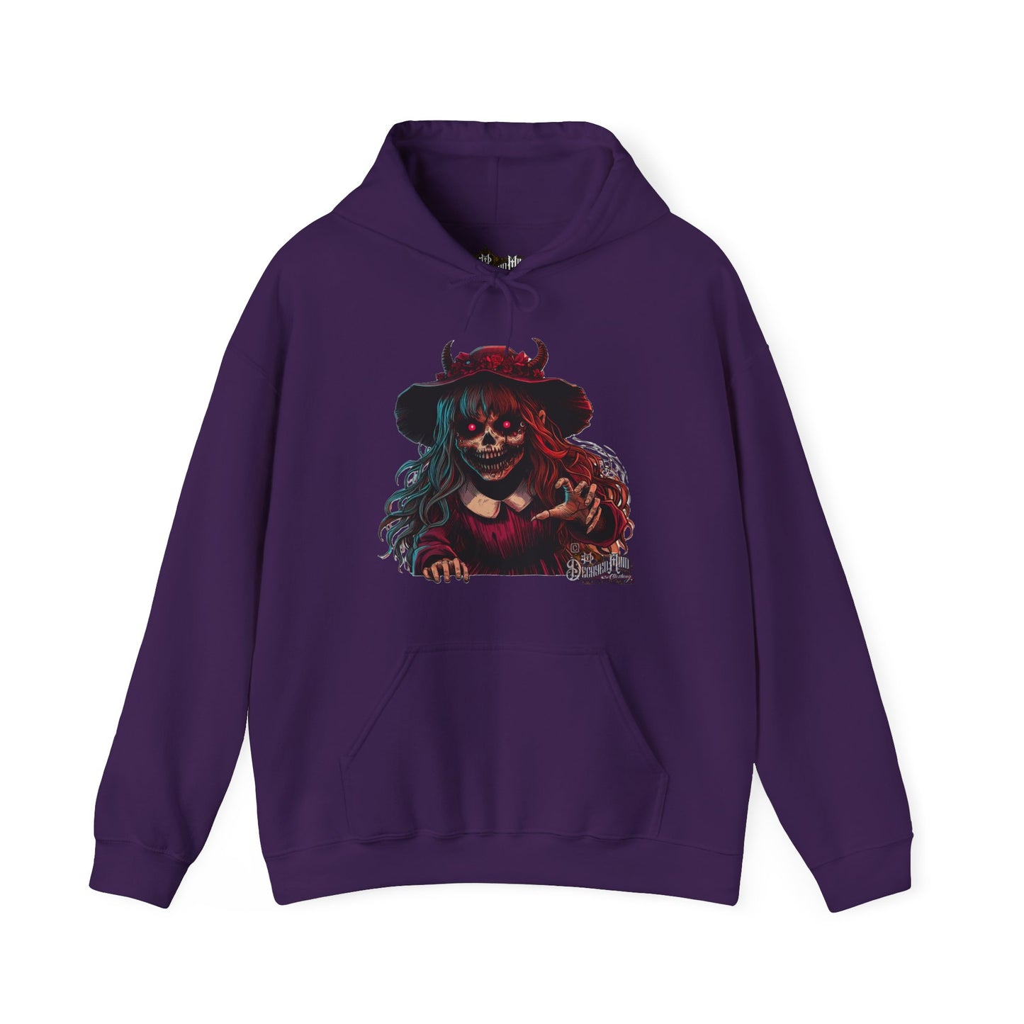 Hoodie Sweatshirt - Angela Dark Demonic Evil Savage Demonic Child Design