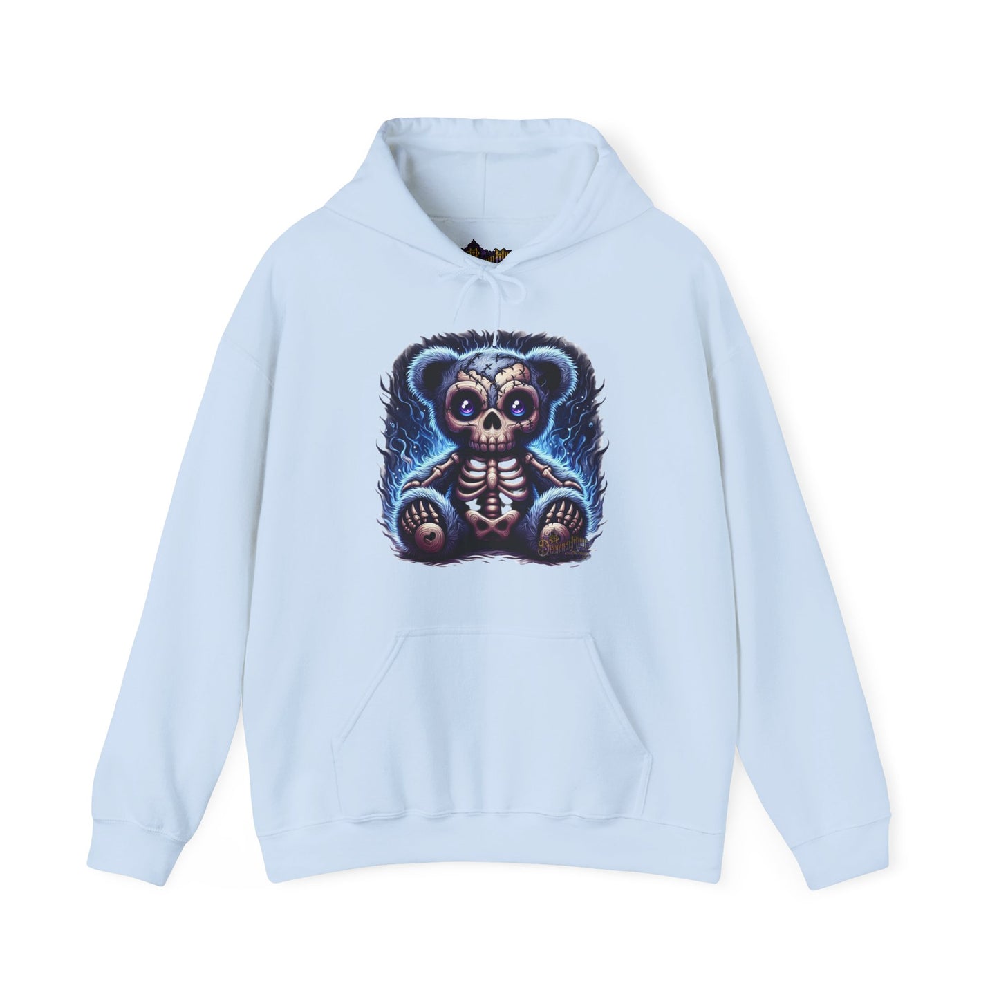 Skellie Bear Hoodie - Gothic Skeleton Bear Unisex Heavy Blend Sweatshirt