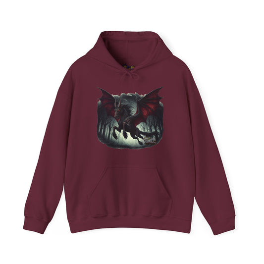 Hoodie - Jersey Devil Version1 Hoodies - New Jersey Cryptid Streetwear Design