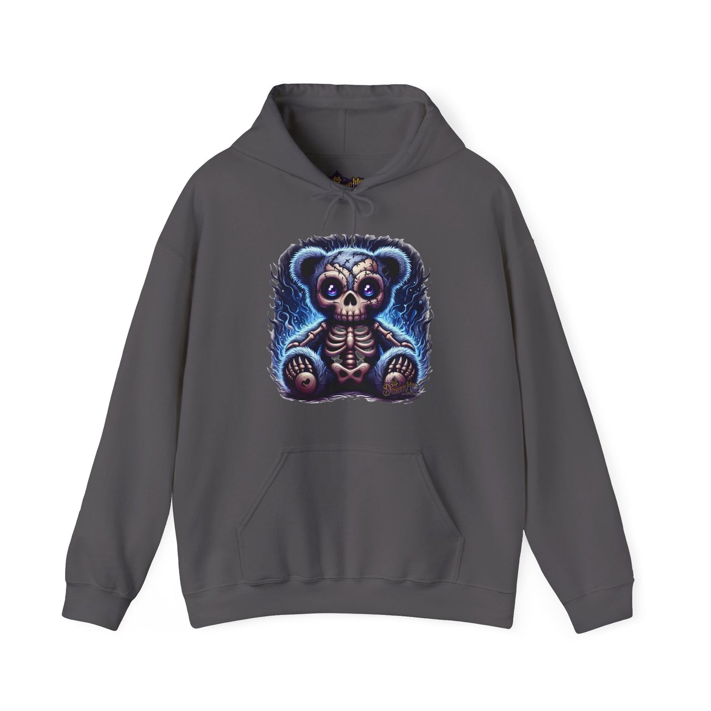 Skellie Bear Hoodie - Gothic Skeleton Bear Unisex Heavy Blend Sweatshirt