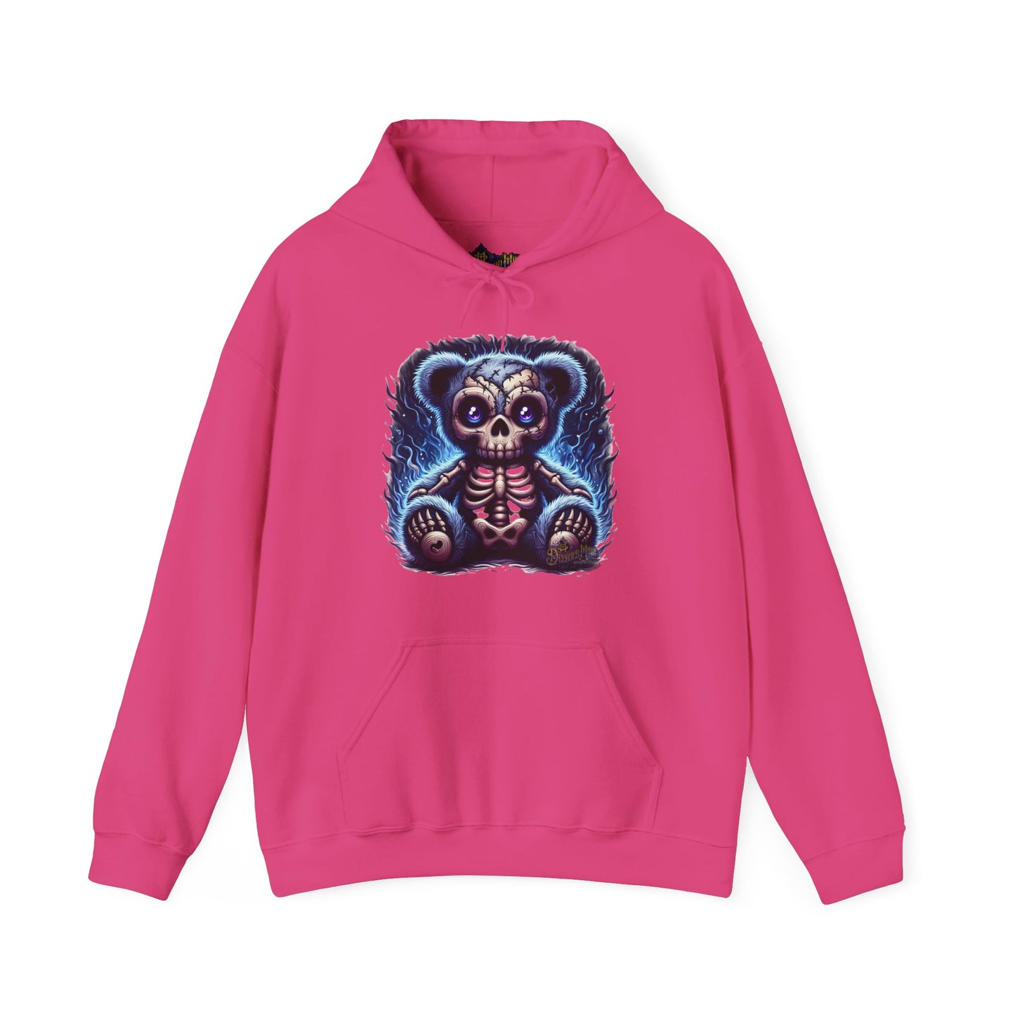 Skellie Bear Hoodie - Gothic Skeleton Bear Unisex Heavy Blend Sweatshirt