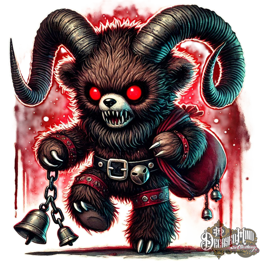 Dead Teddy Krampus T-Shirt V2 – Unique Holiday Alpine Folklore Design