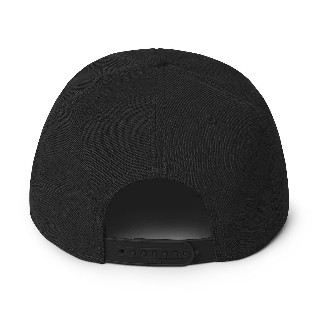 Snapback-hatt med gulllogo